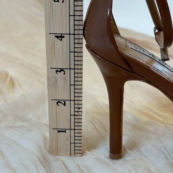 Steve Madden Women's Open Toe Light Brown Ankle Strap Heels Size 7M - Picture 11 of 12